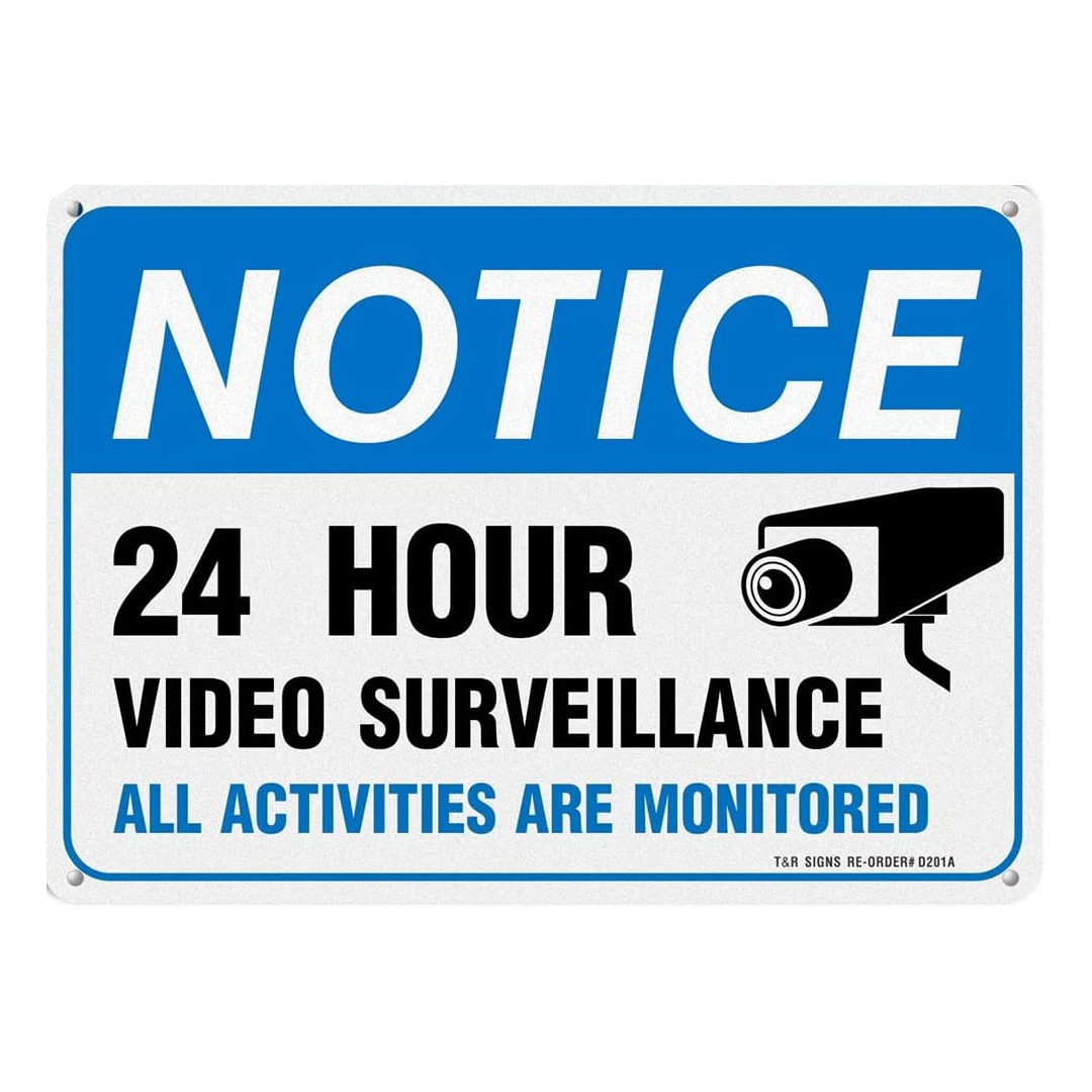 Silverbird Graphics CCTV Security Camera Stickers - 3.5" Vinyl Warning Decal (Multi-Color)