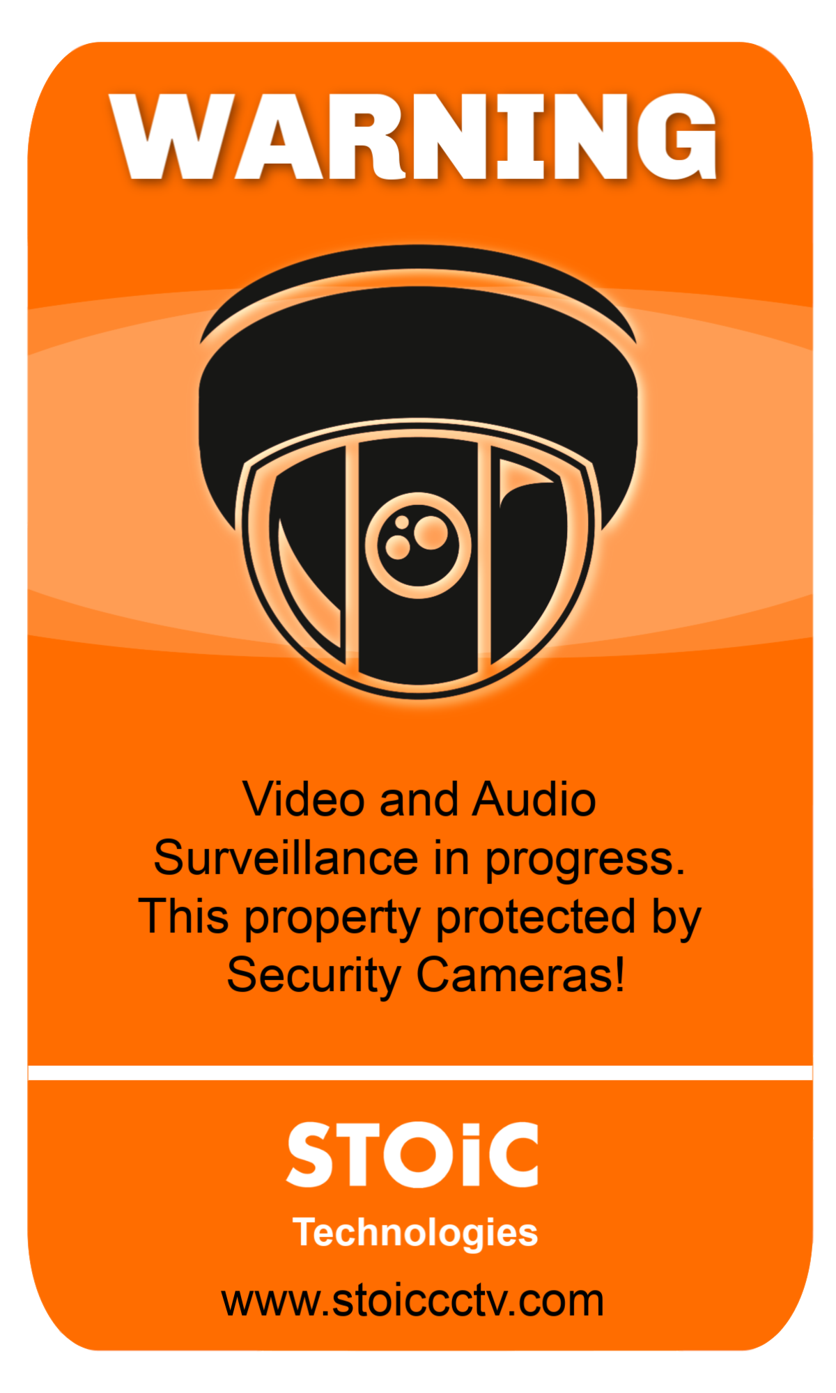 Camera Sticker Pack of 4-300mm x 100mm Warning Security MISC3 CCTV Sign