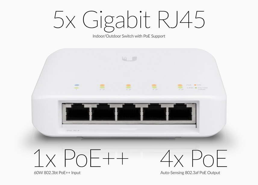 Unifi Switch Flex | Ubiquiti Outdoor PoE Switch (USW-FLEX)