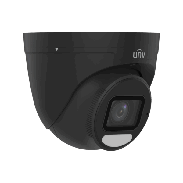 IPC3638SE-ADF28K-WP-I1-BK Uniview 8MP OwlView PLUS IP Turret Dome Camera, Black, with WISE ISP, NDAA - Image 2