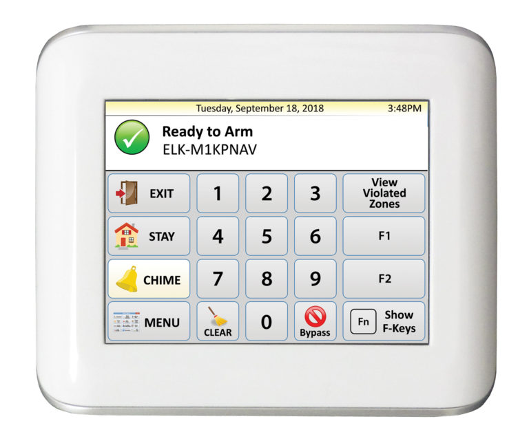 ELK-M1KPNAV Elk Navigator Touchscreen Keypad for M1 Control Systems