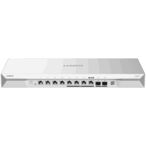 Lysora LR1500XS Rack Mountable 10 Port Router, 8 PoE, 2 SFP Uplink